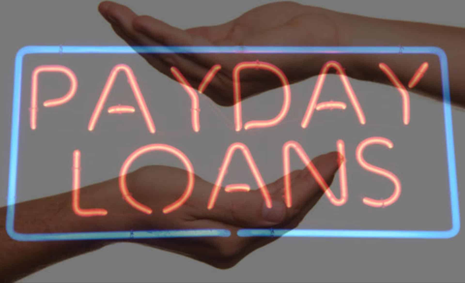 Payday loan sign